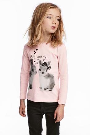 Tričko so zajačikmi, h&m,134