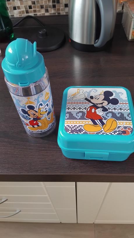Desiatový box mickey mouse s fľašou, 