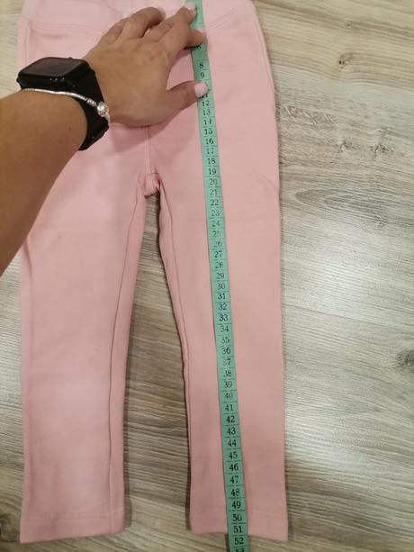 Dievčenské ružové zateplene džeginy, lupilu,92