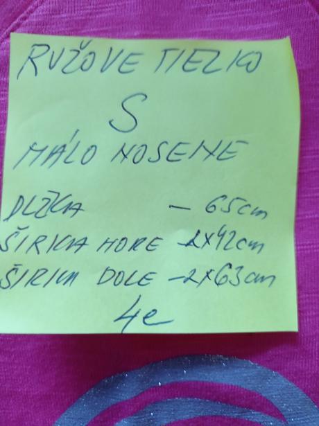 Malo nosene tielko s, f&f,s