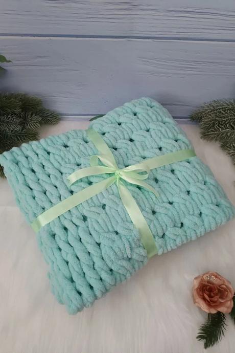 Mäkučká puffy detská deka do kočíka zelená, 