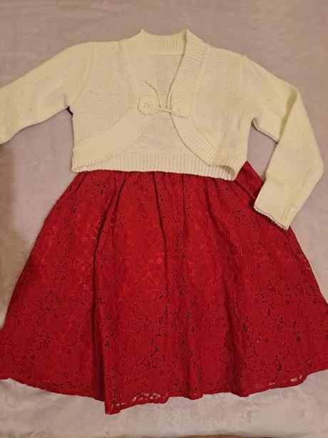 Šaty lindex+biele bolerko, lindex,116