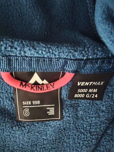 Bunda mckinley softshellová, mckinley,116 / 128
