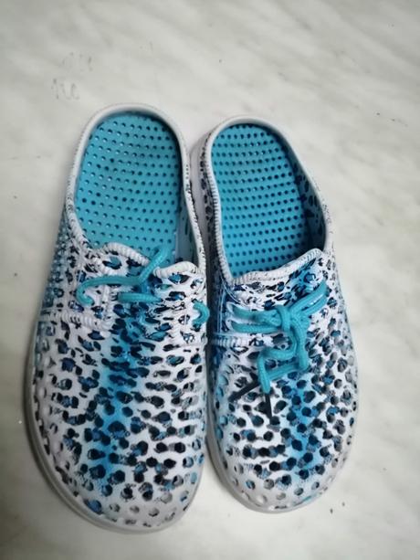 Šľapky pre dievcatka bielo tyrkysove vel. 37, 37