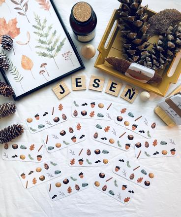 Jesenná aktivita s kartičkami,