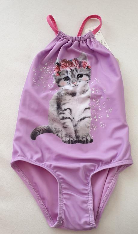 Dievčenské plavky s mačičkou, lindex,86 / 92