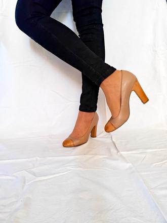 Dámske kožené lodičky na podpätku, baťa,38