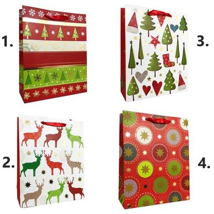 Vianočná darčeková taška 23x18x10cm,