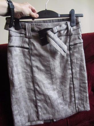 Elegantná sukňa zara - svetlo hnedá s, zara,s