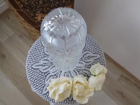 Vysoká ťažšia váza kryštálová-top top stav., 