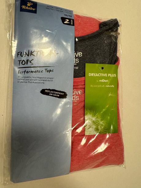 2x dievcenske funkcne tielko 146-152 tchibo, tchibo,152