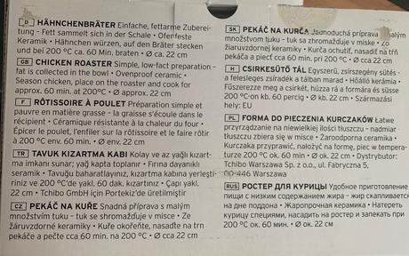 Pekáč na kura tchibo,