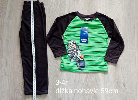 Dvojdielne pyžamo motív traktor bager 3-4r, 98 / 104