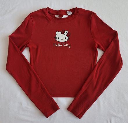 Tričko červené cropp, h&m,158