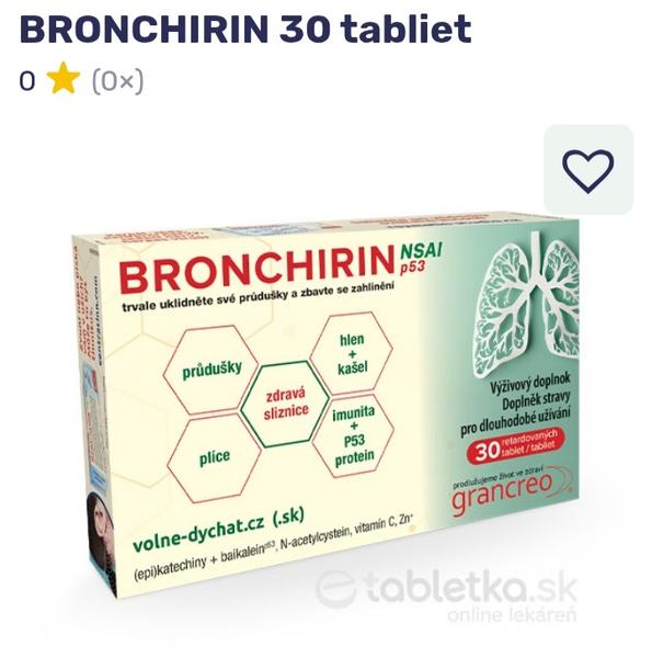 Bronchirin na suchý kašeľ