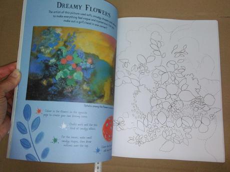 Usborne art colouring and sticker book, 