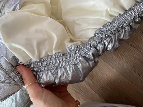 Strieborná tepla bunda, zara,128