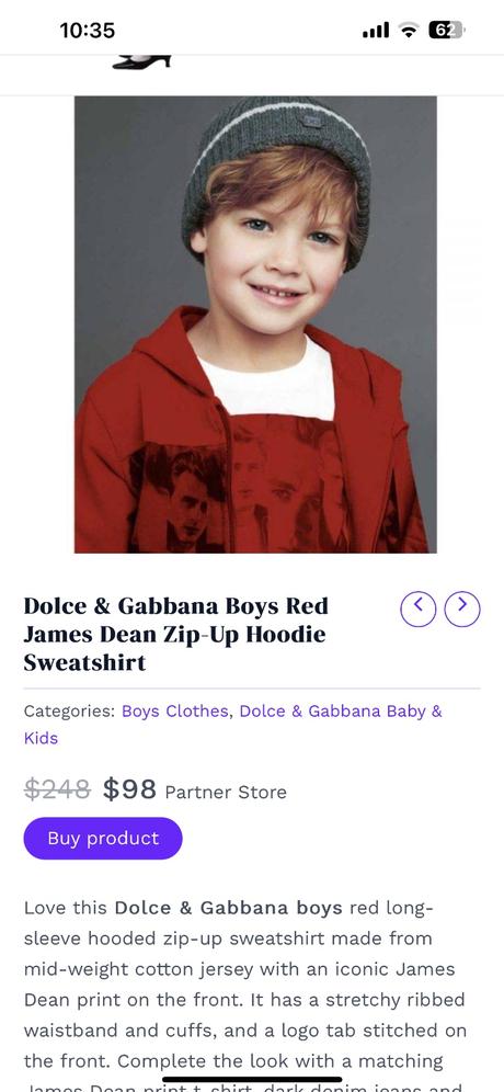 Dolce&gabbana james dean kolekcia mikina vel.4, 104