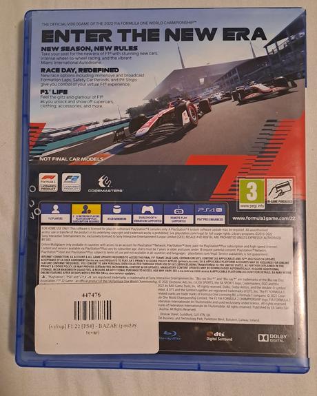 Hra na ps4 f1 2022, 
