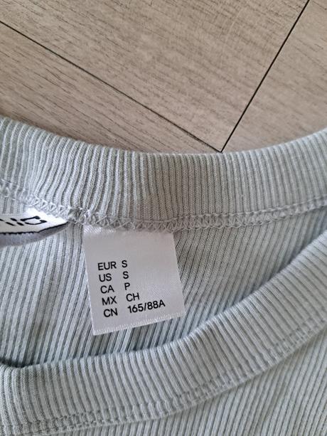 Rebrované tricko, h&m,s