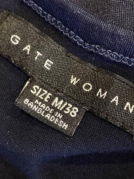 Dámske bielo-modré tričko s nápisom (38), gate,m