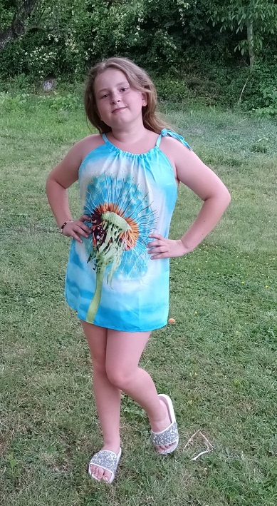 Dievčenská tunika / šaty púpava - 8-14r., 128 - 164