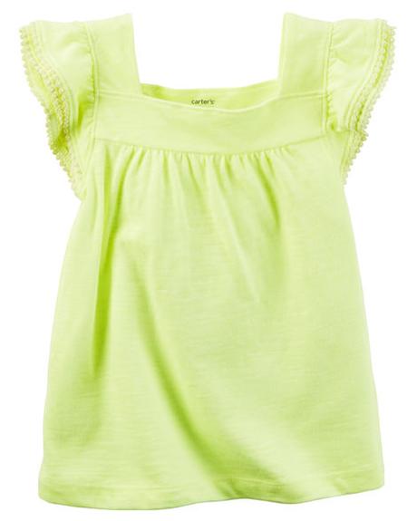 Neónové riasené tričko carter's usa, carter's,104