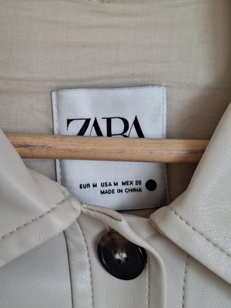 Koženkové šaty / kabát, zara,m