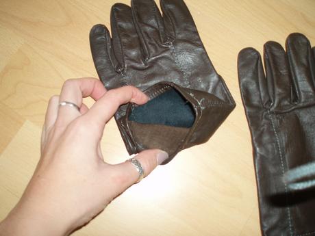 Kožené rukavice, s