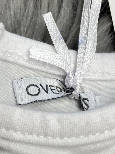 Dievčenské biele tričko s tylom overkids (56), 56