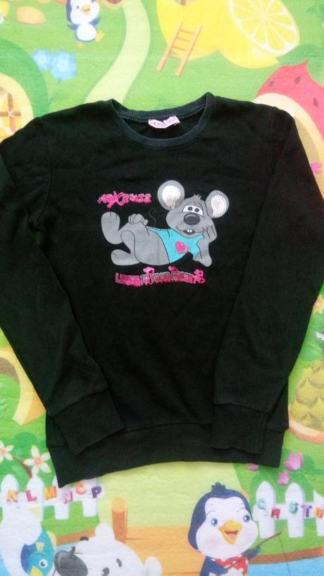 Dievčenská mikina s motívom myšky, 140