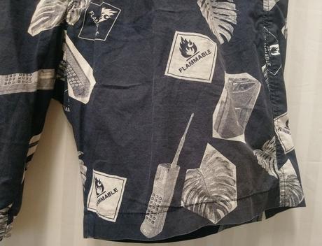 Pánske modro sivé kraťasy so vzorom, carhartt, l, l