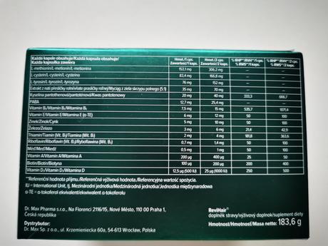 Vitamíny revihair, 