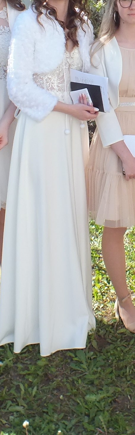 Biele spoločenské šaty, xs
