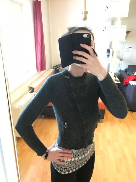 Krátky sivý sveter zo 100perc bavlny (xs/s), marc o´polo,xs