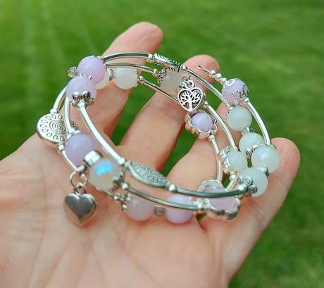 Náramok z minerálov pre panny, váhy, ryby, rak, 