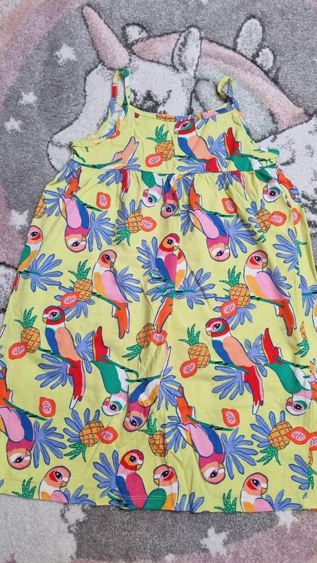 B3281 šaty vtáčiky, h&m,110