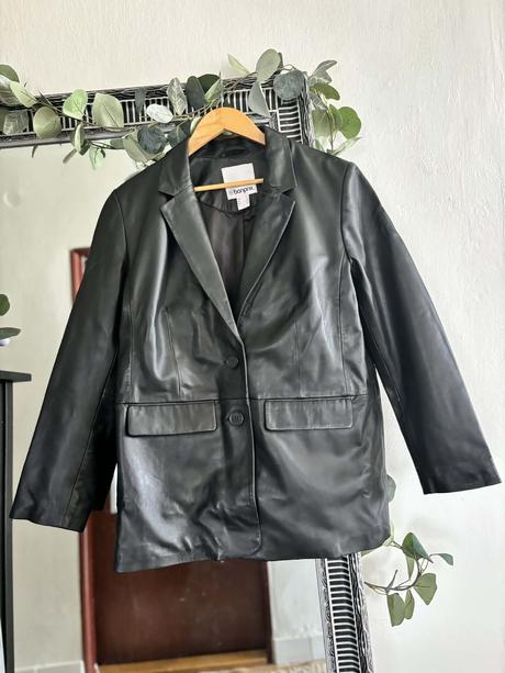 Kožený blejzer, jahňacia nappa koža, bonprix,46