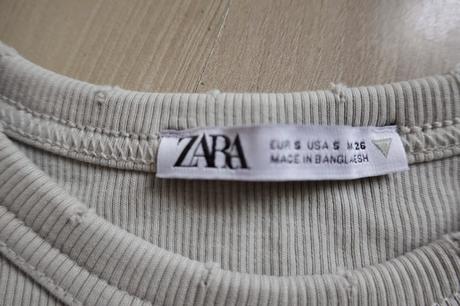 Vrúbkované tričko zara, zara,s