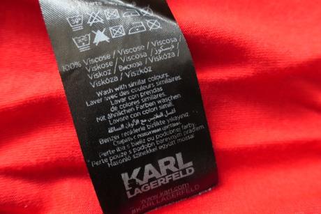Karl lagerfeld original krasne cervene tricko xs/s, xs