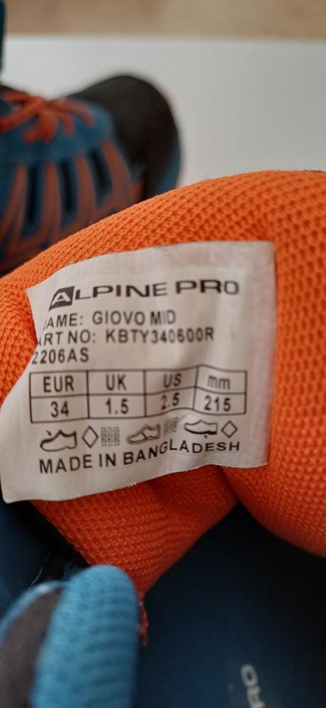 Zimne topanku, alpine pro,34