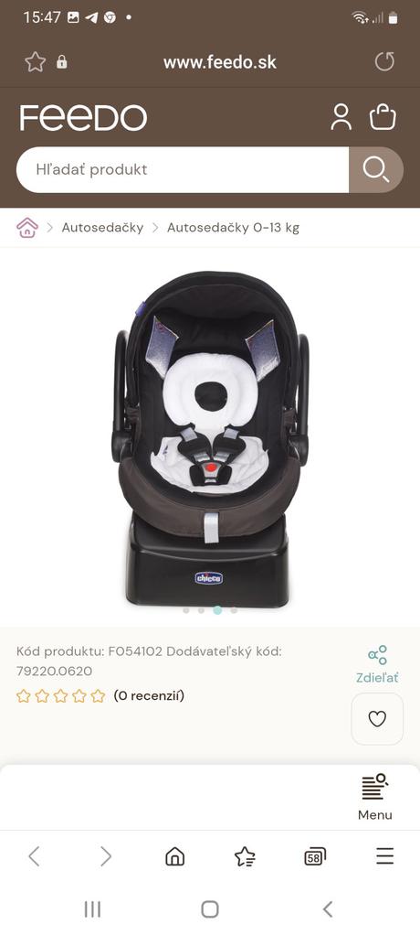 Autosedačka chicco 0-13kg, chicco