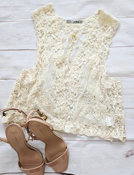 Nádherná čipková vesta, m