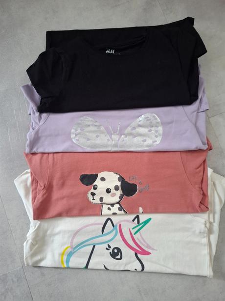 4 pack tričiek, h&m,122