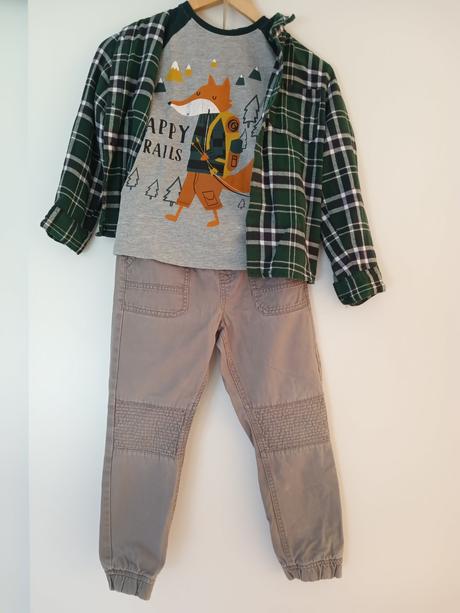 Nohavice tričko flanelka, pepco,128