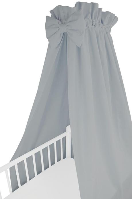 Ankras, bavlnený baldachýn nad postieľku sivý, šírka (cm): 160,dĺžka (cm): 200