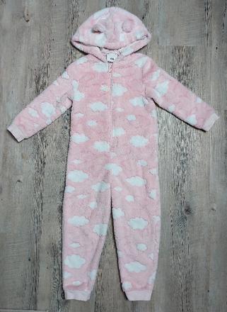 Rúžový flísový overal, c&a,110