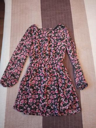 Kvetinové šaty tunika, 128