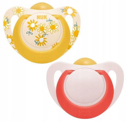 Nuk silikónový sumlík star 6-18m, 2ks, nuk