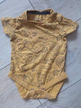 Chlapčenské body so zvieratami horčicové f&f (62), f&f,62